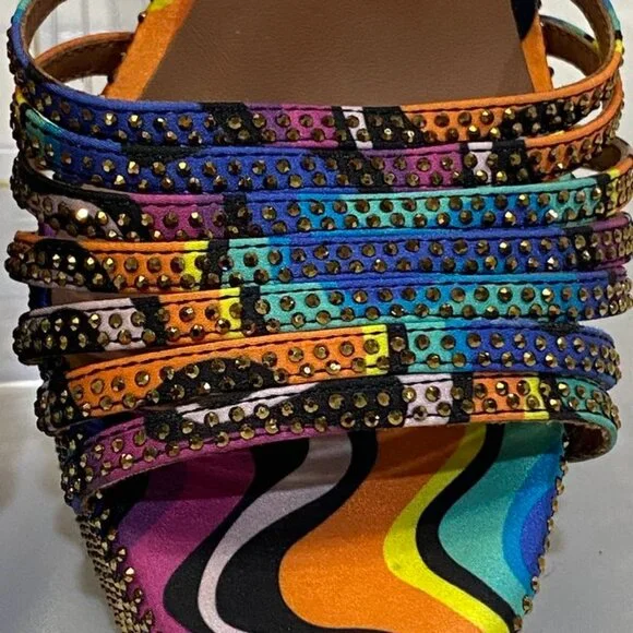 Kurt Geiger Multicolor Strappy Platform Heels - Picture 5 of 7